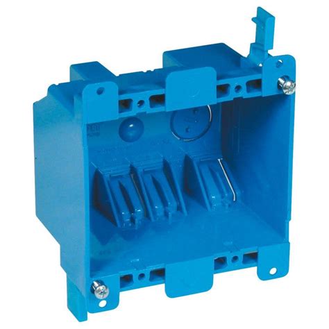 2-gang metal outlet box|double gang shallow box.